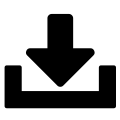 An arrow pointing at an open box shape, like a tray