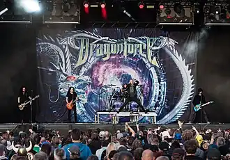 DragonForce performing in 2018