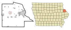 Location of Bankston, Iowa