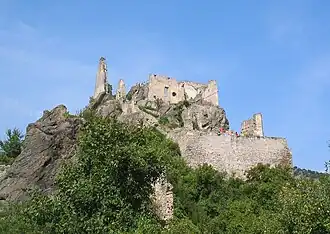 Ruins of Dürnstein Castle, Lower Austria,Austria, the first place that King Richard was imprisoned on his way back to England