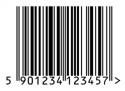 EAN-13 (GTIN-13) number encoded in EAN-13 barcode symbol