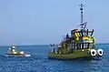 Sindbad submarine (left side of picture)