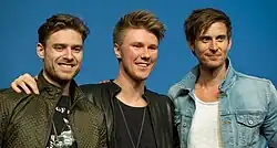 Lighthouse X in 2016(L-R:Johannes Nymark, Martin Skriver & Søren Bregendal.)
