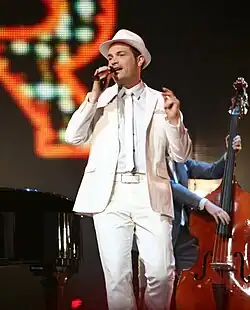 Roger Cicero performing live at the Eurovision Song Contest 2007