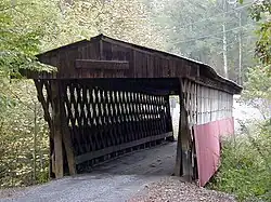 Easley Covered Bridge, a 95-foot (29 m) lattice truss bridge bridge built in 1927