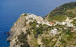 View of Corniglia from the sky