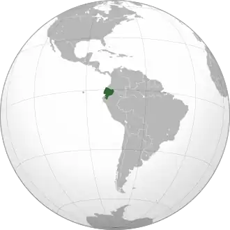 Location of Ecuador