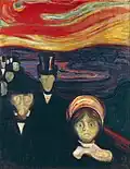 Anxiety. 1894. 94&nbsp;×&nbsp;74&nbsp;cm. Munch Museum, Oslo