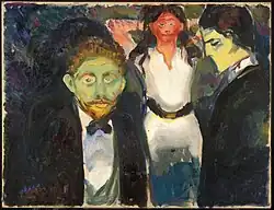 Jealousy. 1907. 75&nbsp;×&nbsp;98&nbsp;cm. Munch Museum, Oslo
