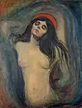 Madonna. 1894. Oil on canvas. 90&nbsp;×&nbsp;68&nbsp;cm. Munch Museum, Oslo