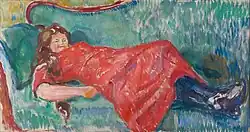 On the Sofa. 1913. 80&nbsp;×&nbsp;150&nbsp;cm. Munch Museum, Oslo