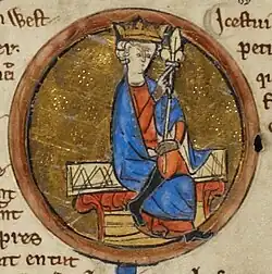 Egbert, King of Wessex, from an illuminated manuscript