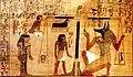 The Papyrus of Ani is a version of the Book of the Dead for the Scribe Ani. This small scene is about not letting Ani's heart create opposition against him in God's domain.