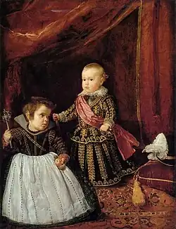 Diego Velázquez, Prince Balthasar Charles With a Dwarf, (1631)