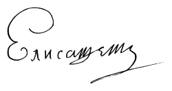 Elizabeth's signature