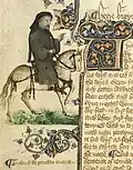 Geoffrey Chaucer from the Ellsmere manuscript of the Canterbury Tales