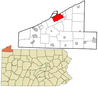 Location in Erie County and the U.S. state of Pennsylvania.