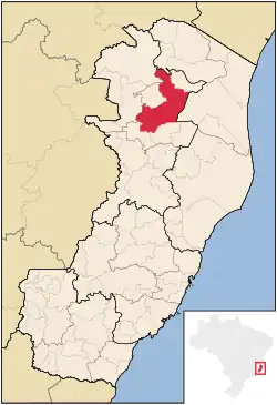 Location in Espírito Santo  state