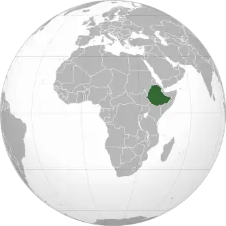 Location of Ethiopia