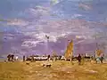Eugene Boudin, The Jetty at Deauville, (1869)