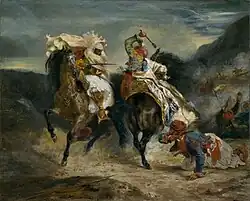 Eugène Delacroix, Combat of the Giaour and the Pasha, 1827
