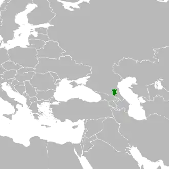 Location of Chechnya