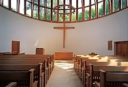 The interior of the Evangelical-Lutheran church in Balatonboglár