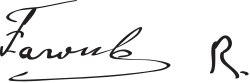 Farouk I's signature