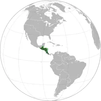 Location of Central America