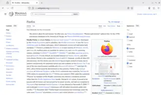 Firefox on the English Wikipedia