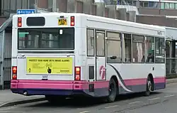 First Berkshire & The Thames Valley Dennis Dart MPD with Plaxton Pointer 2 bodywork with normal rear lights (not daytime running)