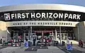 The home plate entrance