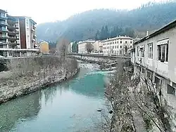 The Reno river in Porretta