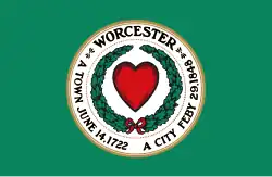 Flag of Worcester, Massachusetts
