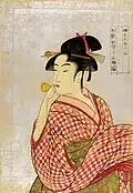 Young lady blowing on a poppin, 1790