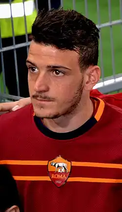 Image of Florenzi wearing AS Roma's uniform