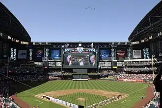 Chase field during an Arizona Diamondbacks season opener in 2010.