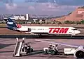 A TAM Fokker 100. The airline used to own 51 of these airplanes.