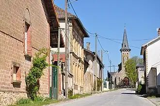 The church street in Saint-Hilaire-le-Petit