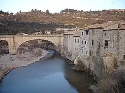 The Orbieu, the main tributary of the Aude, at Lagrasse