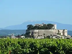 Grignan town and castle.