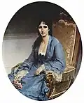 Portrait of Antonietta Negroni Prati Morosini, Oval (1872)Civica Galleria d'Arte Moderna, Milan