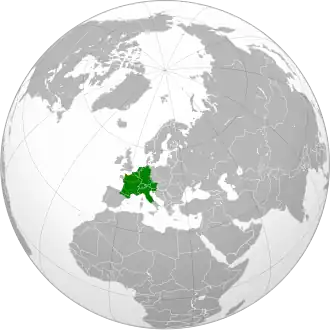 Location of Carolingan Empire