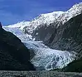 The Franz Josef glacier in New Zealand