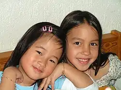 Two girls as friends