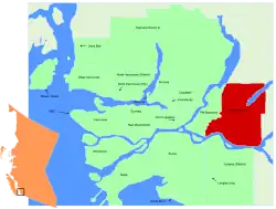 the location of Maple Ridge