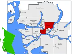 Where Coquitlam is located in Metro Vancouver