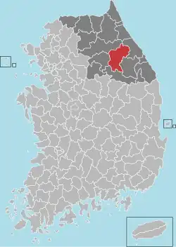 Location in South Korea