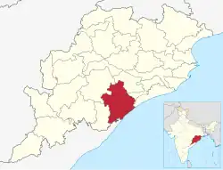 Location in Odisha, India