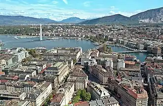 A view over Geneva and the lake